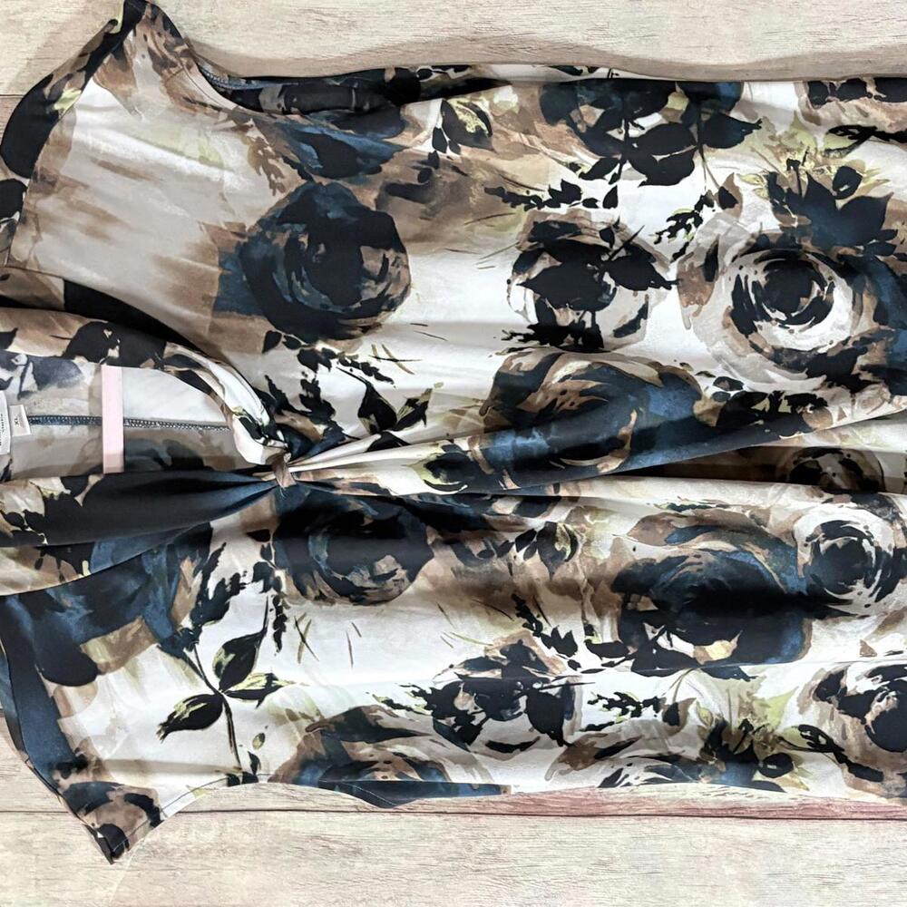 Worthington Stretch Floral Print Sleeveless Blouse XL - Picture 6 of 13